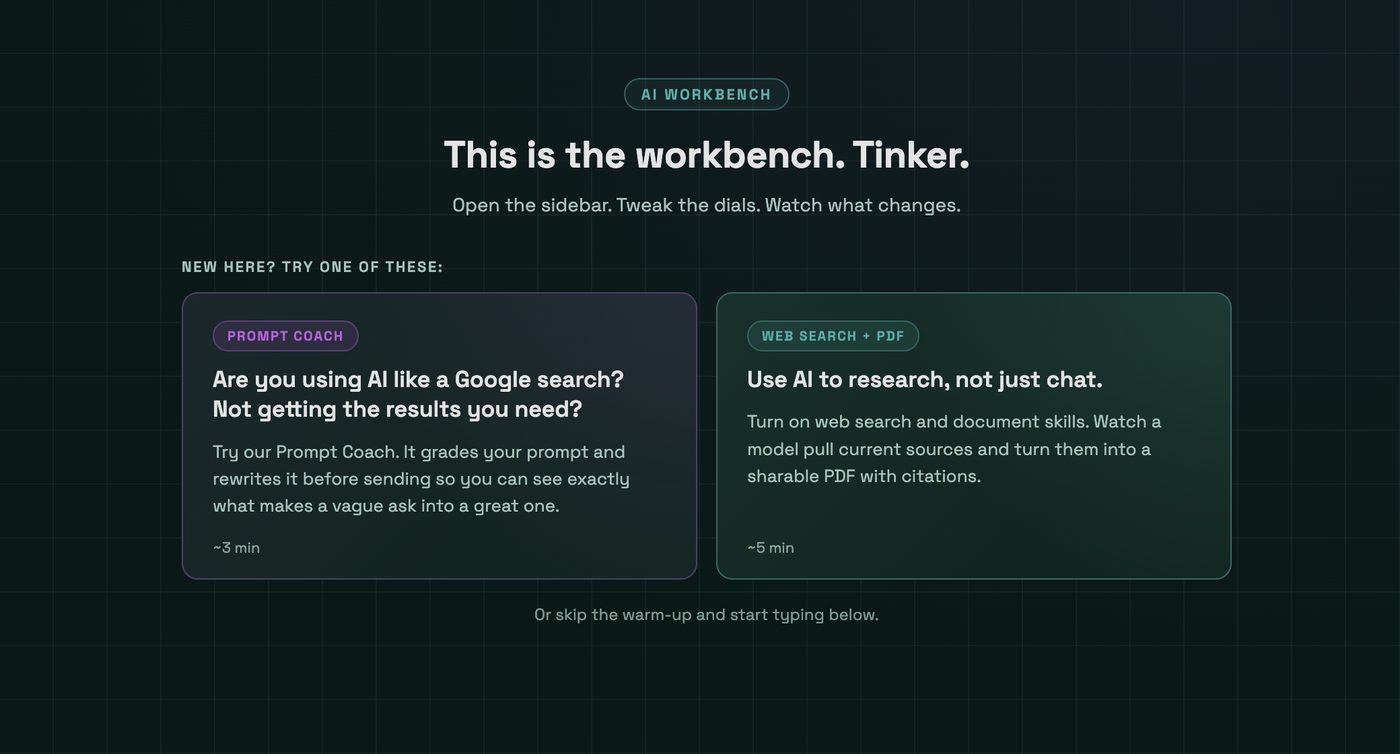 Endstation AI Workbench sign-in page